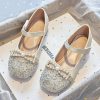 Shoes | Girl’s Flats Flower Girl Shoes Princess Shoes Wedding Party Mary Jane Pearl Rhinestone Faux Leather Round Toe Low Heel Shoes Champagne – Girls