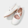 Shoes | Girl’s Flats Flower Girl Shoes Wedding Daily Ballet Flat Junior Bridesmaid Shoes Bowknot Faux Leather Round Toe Flat Heel Shoes Silver – Girls