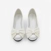 Shoes | Girl’s Flats Flower Girl Shoes Wedding Daily Closed Toe Bowknot Satin Low Heel Shoes Champagne – Girls