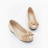 Shoes | Girl’s Flats Flower Girl Shoes Wedding Daily Closed Toe Bowknot Satin Low Heel Shoes Champagne – Girls