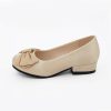 Shoes | Girl’s Flats Flower Girl Shoes Wedding Daily Closed Toe Bowknot Satin Low Heel Shoes Champagne – Girls