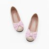 Shoes | Girl’s Flats Flower Girl Shoes Wedding Daily Closed Toe Bowknot Satin Low Heel Shoes Champagne – Girls