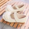 Shoes | Girl’s Flats Flower Girl Shoes Wedding Daily Party Mary Jane Pearl Lace Faux Leather Round Toe Flat Heel Shoes Ivory – Girls