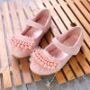 Shoes | Girl’s Flats Flower Girl Shoes Wedding Daily Party Mary Jane Pearl Lace Faux Leather Round Toe Flat Heel Shoes Ivory – Girls