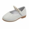 Shoes | Girl’s Flats Flower Girl Shoes Wedding Daily Party Mary Jane Pearl Patent Leather Round Toe Flat Heel Shoes White – Girls