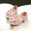 Shoes | Girl’s Flats Flower Girl Shoes Wedding Party Mary Jane Flower Pearl Leatherette Flat Heel Shoes Pink – Girls