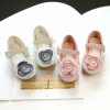 Shoes | Girl’s Flats Flower Girl Shoes Wedding Party Mary Jane Flower Pearl Leatherette Flat Heel Shoes Pink – Girls