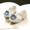 Shoes | Girl’s Flats Flower Girl Shoes Wedding Party Mary Jane Flower Pearl Leatherette Flat Heel Shoes Pink – Girls