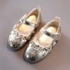 Shoes | Girl’s Flats Princess Shoes Wedding Party Mary Jane Beading Flower Faux Leather Round Toe Flat Heel Shoes Silver – Girls