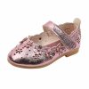 Shoes | Girl’s Flats Princess Shoes Wedding Party Mary Jane Beading Flower Faux Leather Round Toe Flat Heel Shoes Silver – Girls