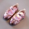 Shoes | Girl’s Flats Princess Shoes Wedding Party Mary Jane Beading Flower Faux Leather Round Toe Flat Heel Shoes Silver – Girls