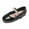 Shoes | Girl’s Flats Wedding Party Mary Jane Bowknot Pearl Patent Leather Round Toe Flat Heel Shoes Black – Girls