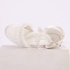 Shoes | Girl’s Flower Girl Shoes Pearl Ruffles Lace Wedding Satin Round Toe Closed Toe Low Heel Buckle Shoes Beige – Girls