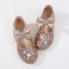 Shoes | Girl’s Flower Girl Shoes Princess Shoes Party Mary Jane Bowknot Glitter Faux Leather Round Toe Low Heel Shoes Silver – Girls