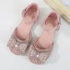 Shoes | Girl’s Flower Girl Shoes Princess Shoes Wedding Party Cosplay Closed Toe Bowknot Rhinestone Glitter Low Heel Shoes Silver – Girls