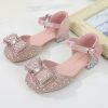 Shoes | Girl’s Flower Girl Shoes Princess Shoes Wedding Party Cosplay Closed Toe Bowknot Rhinestone Glitter Low Heel Shoes Silver – Girls