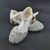 Shoes | Girl’s Flower Girl Shoes Princess Shoes Wedding Party Cosplay Junior Bridesmaid Shoes Glitter Round Toe Low Heel Shoes Silver – Girls