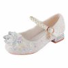 Shoes | Girl’s Flower Girl Shoes Princess Shoes Wedding Party Cosplay Mary Jane Junior Bridesmaid Shoes Crystal Pearl Rhinestone Glitter Low Heel Shoes White – Girls