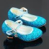 Shoes | Girl’s Flower Girl Shoes Princess Shoes Wedding Party Cosplay Mary Jane Junior Bridesmaid Shoes Glitter Low Heel Shoes Silver – Girls