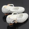 Shoes | Girl’s Flower Girl Shoes Princess Shoes Wedding Party Cosplay Mary Jane Junior Bridesmaid Shoes Glitter Low Heel Shoes Silver – Girls