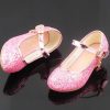 Shoes | Girl’s Flower Girl Shoes Princess Shoes Wedding Party Cosplay Mary Jane Junior Bridesmaid Shoes Glitter Low Heel Shoes Silver – Girls