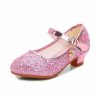 Shoes | Girl’s Flower Girl Shoes Princess Shoes Wedding Party Cosplay Mary Jane Junior Bridesmaid Shoes Glitter Round Toe Low Heel Shoes As Picture – Girls