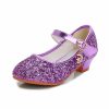 Shoes | Girl’s Flower Girl Shoes Princess Shoes Wedding Party Cosplay Mary Jane Junior Bridesmaid Shoes Glitter Round Toe Low Heel Shoes As Picture – Girls