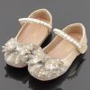 Shoes | Girl’s Flower Girl Shoes Princess Shoes Wedding Party Mary Jane Bowknot Pearl Rhinestone Leatherette Flat Heel Shoes Apricot – Girls