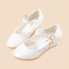 Shoes | Girl’s Flower Girl Shoes Wedding Daily Mary Jane Faux Leather Round Toe Low Heel Shoes White – Girls