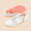 Shoes | Girl’s Flower Girl Shoes Wedding Daily Mary Jane Faux Leather Round Toe Low Heel Shoes White – Girls