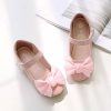 Shoes | Girl’s Flower Girl Shoes Wedding Daily Party Mary Jane Bowknot Faux Leather Round Toe Flat Heel Shoes White – Girls