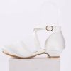 Shoes | Girl’s Flower Girl Shoes Wedding Daily Party Satin Round Toe Flat Heel Shoes Ivory – Girls