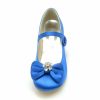 Shoes | Girl’s Flower Girl Shoes Wedding Party Mary Jane Bowknot Crystal Satin Round Toe Low Heel Shoes Fuchsia – Girls