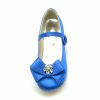 Shoes | Girl’s Flower Girl Shoes Wedding Party Mary Jane Bowknot Crystal Satin Round Toe Low Heel Shoes Pink – Girls