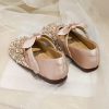 Shoes | Girl’s Flower Girl Shoes Wedding Party Mary Jane Bowknot Pearl Glitter Faux Leather Round Toe Flat Heel Shoes Pink – Girls