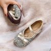 Shoes | Girl’s Flower Girl Shoes Wedding Party Mary Jane Bowknot Pearl Glitter Faux Leather Round Toe Flat Heel Shoes Pink – Girls