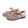 Shoes | Girl’s Flower Girl Shoes Wedding Party Mary Jane Bowknot Pearl Glitter Faux Leather Round Toe Flat Heel Shoes Pink – Girls