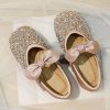 Shoes | Girl’s Flower Girl Shoes Wedding Party Mary Jane Bowknot Pearl Glitter Faux Leather Round Toe Flat Heel Shoes Pink – Girls