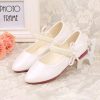 Shoes | Girl’s Flower Girl Shoes Wedding Party Mary Jane Junior Bridesmaid Shoes Bowknot Pearl Leatherette Flat Heel Shoes White – Girls