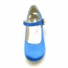 Shoes | Girl’s Flower Girl Shoes Wedding Party Mary Jane Pearl Satin Round Toe Low Heel Shoes Champagne – Girls