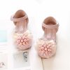 Shoes | Girl’s Flower Girl Shoes Wedding Party Peep Toe Flower Pearl Leatherette Flat Heel Shoes White – Girls