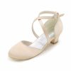 Shoes | Girl’s Flower Girl Shoes Wedding Party Satin Round Toe Low Heel Shoes White – Girls