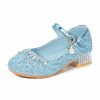 Shoes | Girl’s Princess Shoes Wedding Party Cosplay Mary Jane Junior Bridesmaid Shoes Rhinestone Glitter Round Toe Low Heel Shoes Silver – Girls