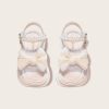 Shoes | Girl’s Sandals Daily Party Beach Bowknot Pearl Lace Faux Leather Open Toe Flat Heel Shoes White – Girls