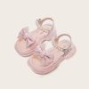 Shoes | Girl’s Sandals Daily Party Beach Bowknot Pearl Lace Faux Leather Open Toe Flat Heel Shoes White – Girls