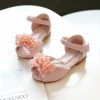 Shoes | Girl’s Sandals Flower Girl Shoes Wedding Daily Party Peep Toe Flower Leatherette Flat Heel Shoes Ivory – Girls