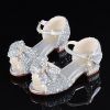 Shoes | Girl’s Sandals Flower Girl Shoes Wedding Daily Party Peep Toe Junior Bridesmaid Shoes Pearl Rhinestone Glitter Low Heel Shoes White – Girls