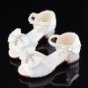 Shoes | Girl’s Sandals Flower Girl Shoes Wedding Daily Party Peep Toe Junior Bridesmaid Shoes Pearl Rhinestone Glitter Low Heel Shoes White – Girls