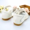 Shoes | Girl’s Sandals Flower Girl Shoes Wedding Party Junior Bridesmaid Shoes Flower Pearl Faux Leather Peep Toe Flat Heel Shoes Ivory – Girls