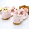 Shoes | Girl’s Sandals Flower Girl Shoes Wedding Party Junior Bridesmaid Shoes Flower Pearl Faux Leather Peep Toe Flat Heel Shoes Ivory – Girls